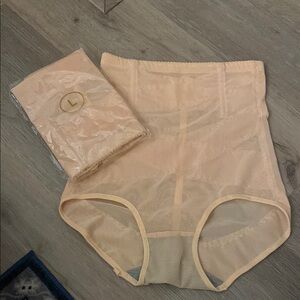 High-Waisted Sheer Briefs - Cream